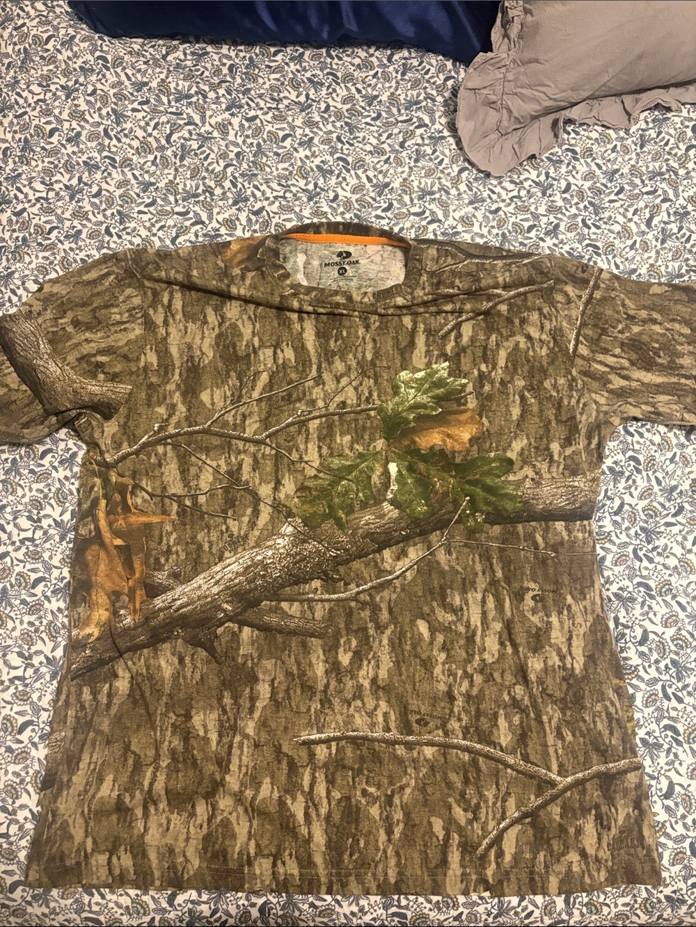 Mossy Oak Brown Green Camouflage Short Sleeve Tee Mens XL